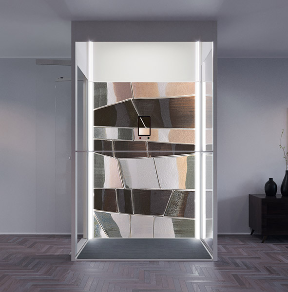 lift rumah Swift dengan artwall birch