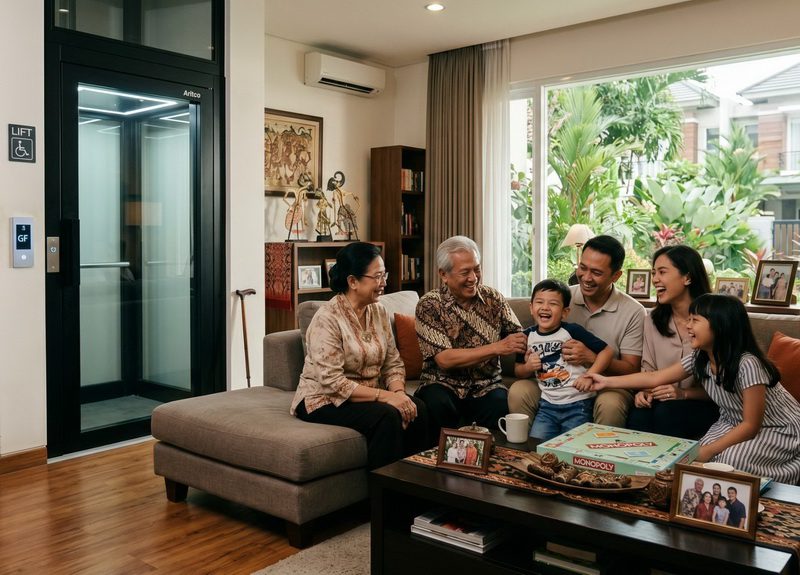 berapa harga lift rumah 4 lantai